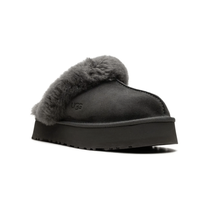 UGG Disquette shearling platform slippers Grey - Image 2