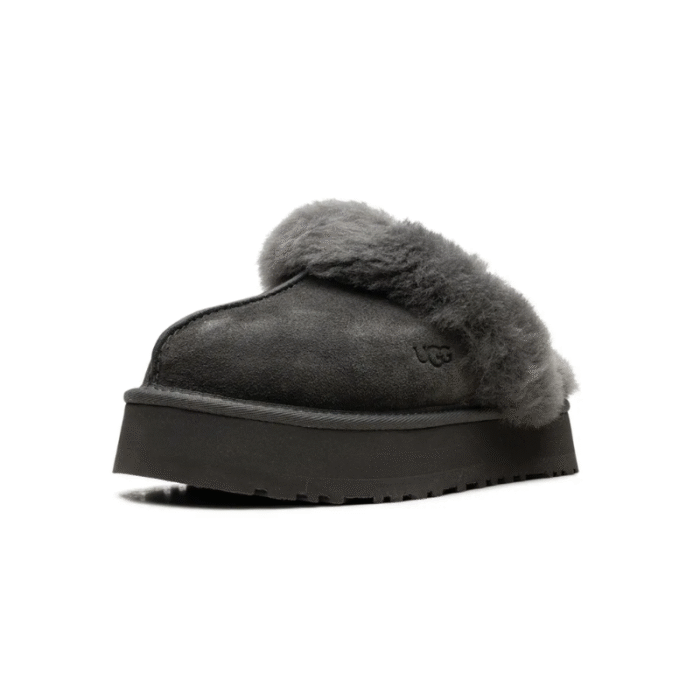 UGG Disquette shearling platform slippers Grey - Image 3