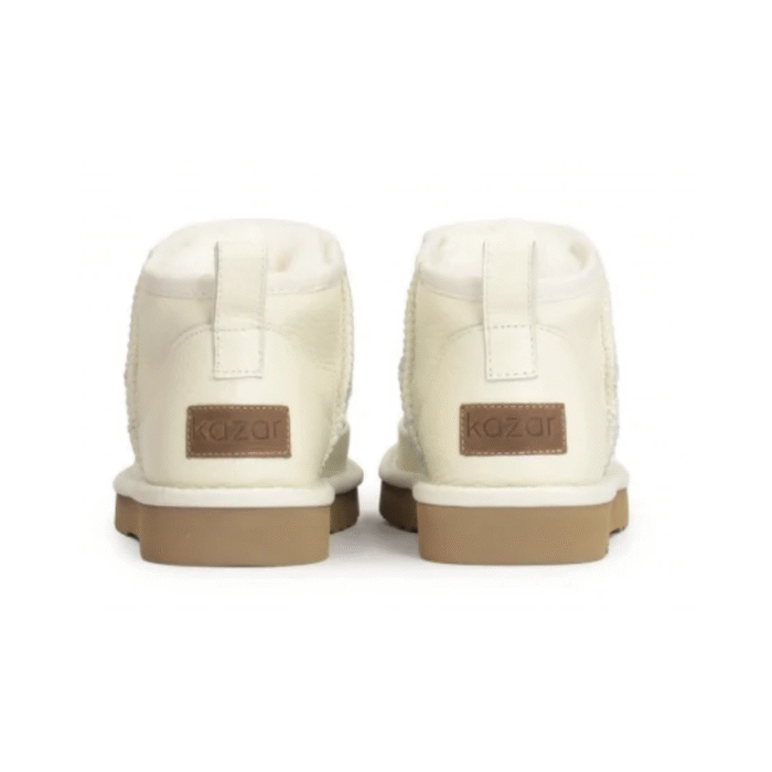 UGG Classic Ultra Mini Platform Leather Boots - White/Cream - Image 5