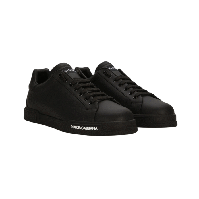 Dolce & Gabbana Portofino low-top leather sneaker - Black - Image 2