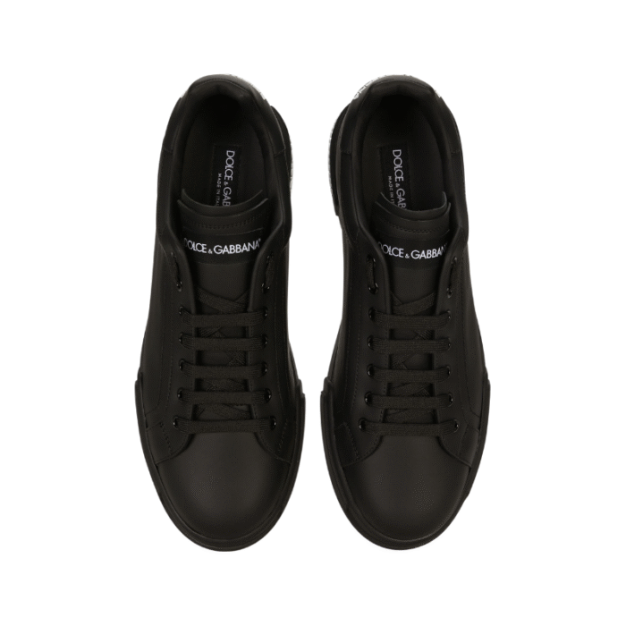 Dolce & Gabbana Portofino low-top leather sneaker - Black - Image 4