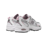 New Balance 530 - White/Silver Metallic pink - Image 4